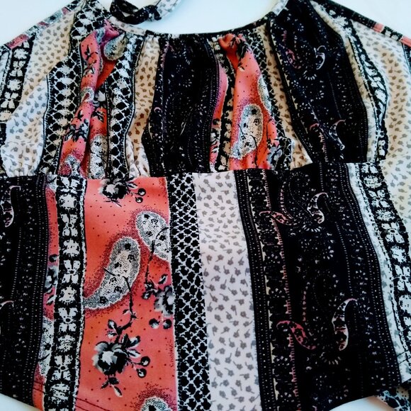 Set of Bohemian Bell bottoms Flare Leggings with matching wrap top Size Large - Picture 5 of 15